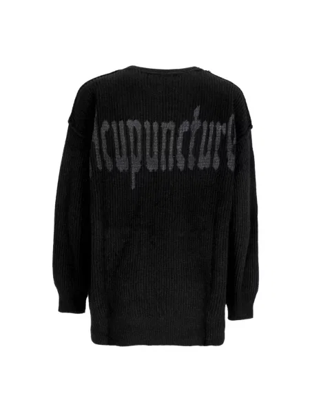 Sweter Acupuncture wełniany czarny