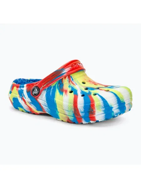 Gyerek papucs Crocs Classic Lined Marbled Clog sulphur/multi Classic Lined Marbled Clog