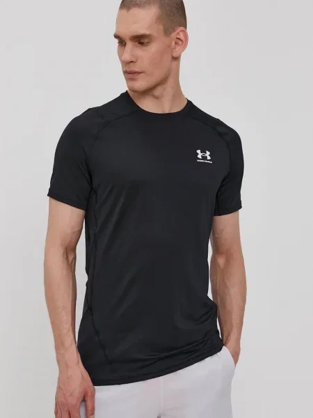 Majica kratkih rukava za trening Under Armour jednobojni model crna