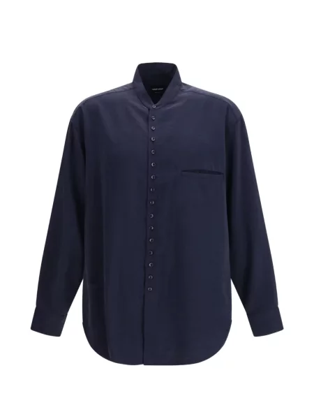 S ovratnikom košulja Giorgio Armani plava