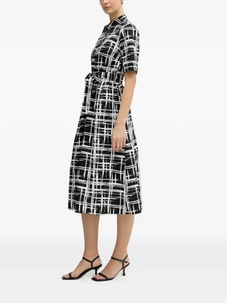 Rochie Dkny în carouri de costum negru