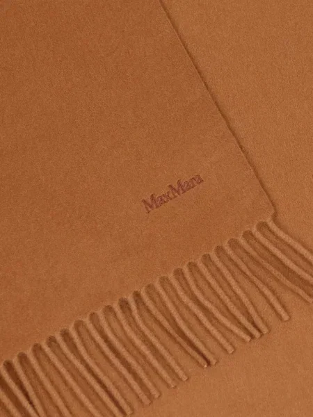 Fular Max Mara cu broderie maro