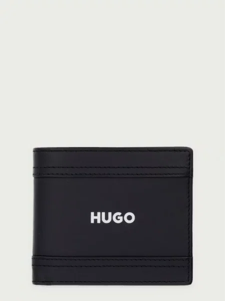 HUGO portofel pentru bărbați din piele Coin negru