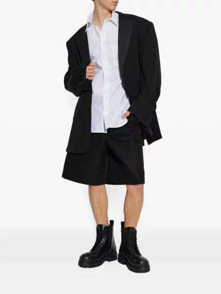 Cămașă Balenciaga cu broderie alb