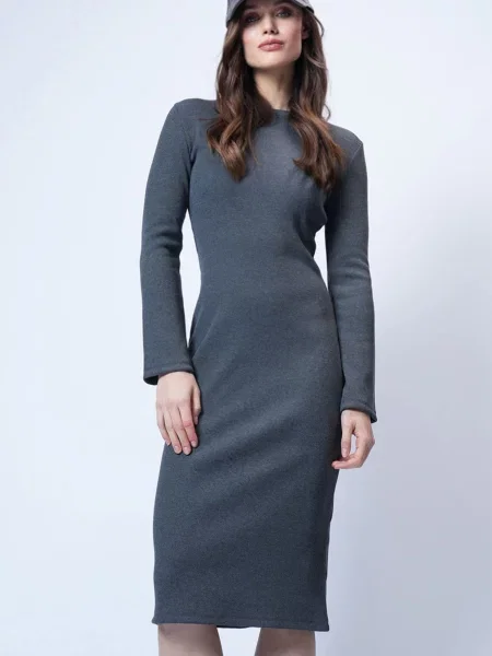Trend Alaçatı Stili Rochie metalic gri