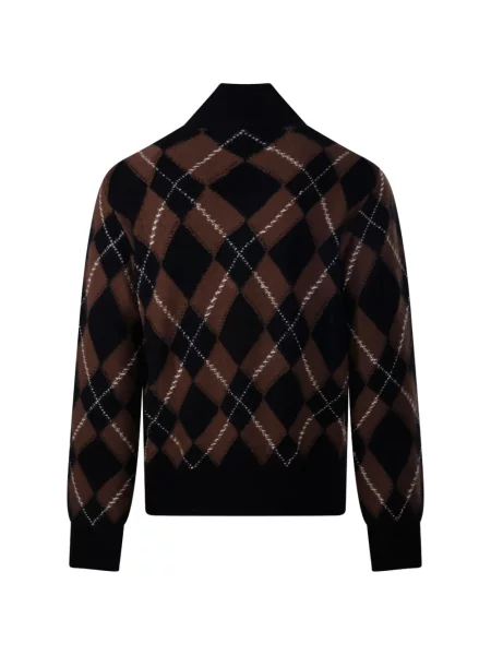 Pulover Ami Paris cu model argyle negru