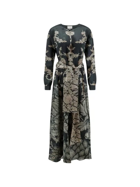 Cu centură rochie maxi Pierre-louis Mascia verde