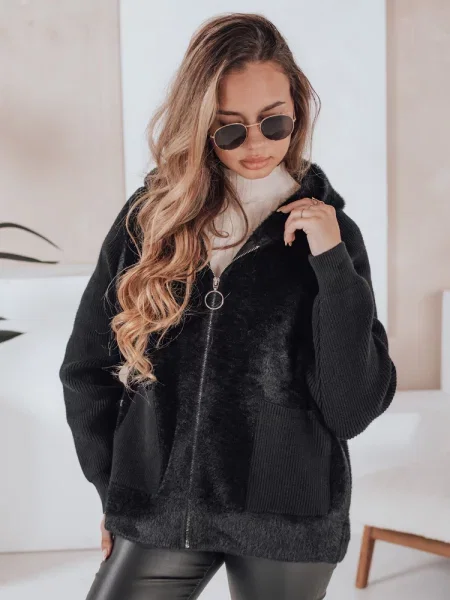 Kurtka alpaka KATHERINE Dstreet czarna