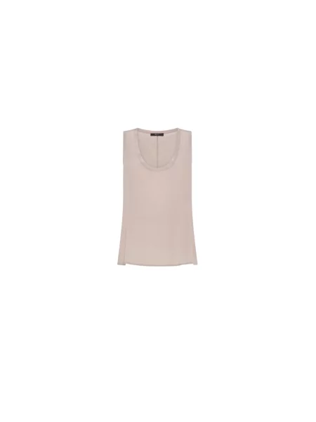 Jedwabny top Seventy beżowy