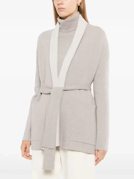 Cu centură cardigan N.peal gri