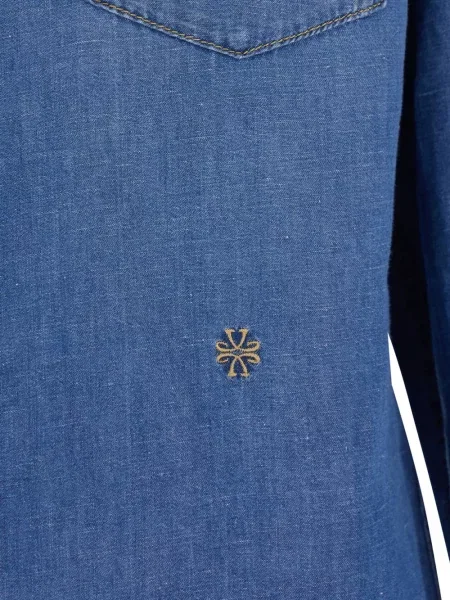 Cămașă Jacob Cohën cu broderie albastru