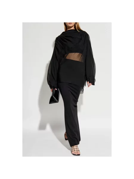 Jedwabna bluzka Rick Owens czarna
