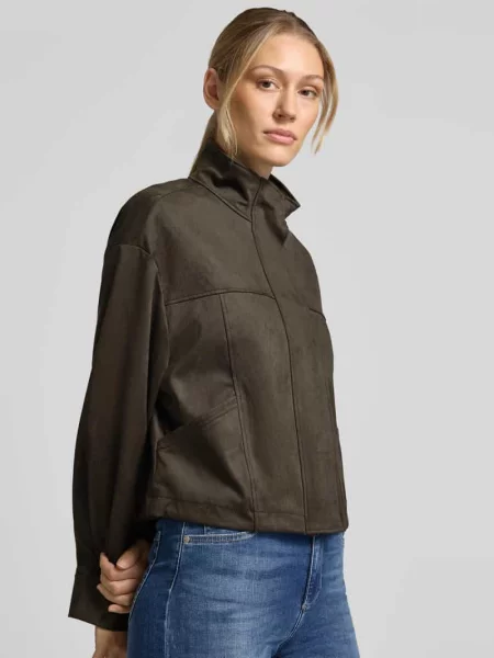Kurtka o kroju oversized z skóropodobny model Neila' Someday oliwkowa