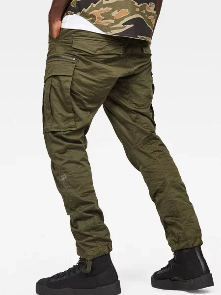 Spodnie cargo o kroju regular tapered fit z dodatkiem streczu model ‘Rovic’ G-star Raw zielone