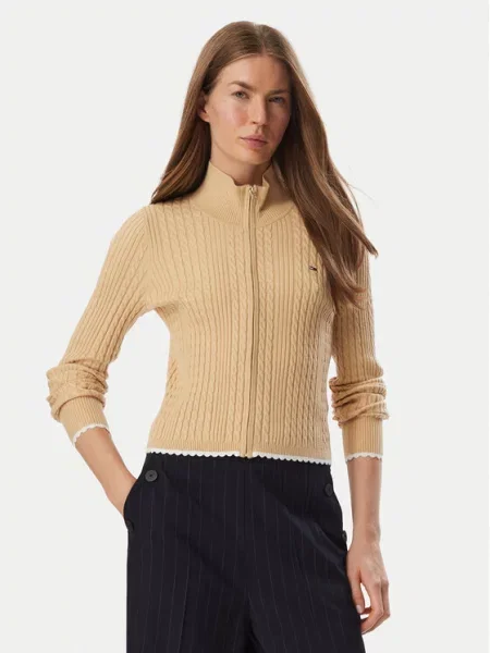 Tommy Jeans Cardigan deschis bej