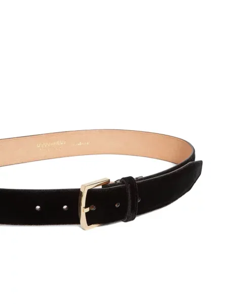 Cu centură curea Dsquared2 de catifea negru