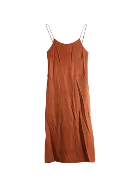 Rochie maxi Taiga Takahashi cu bretele portocaliu