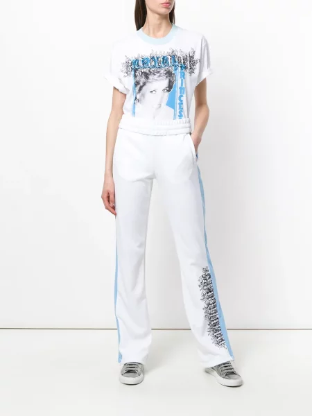 Prugaste trčanje hlače Off-white bijela