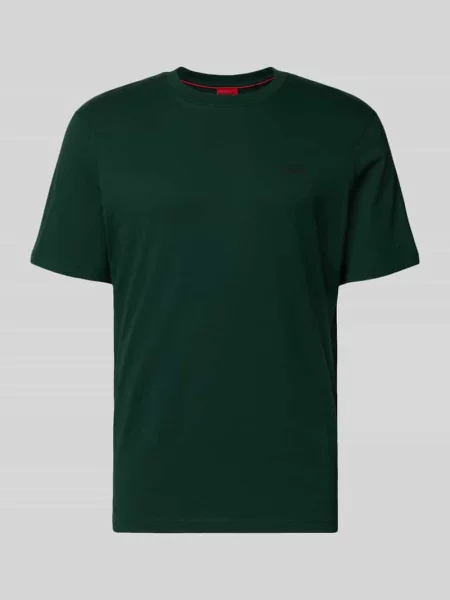 T-shirt o kroju regular fit z czystej bawełny model ‘DERO’ Hugo zielona