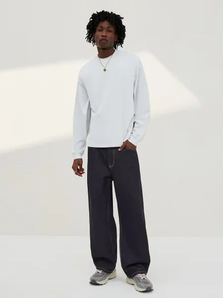 Bershka Kavbojke marine / umbra