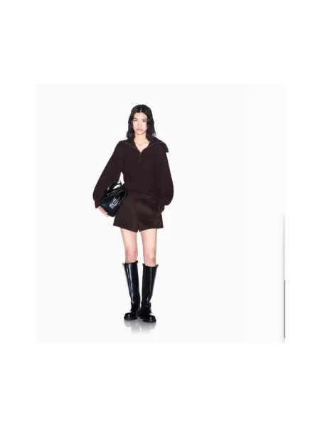 Szorty Armani Exchange wełniane casual brązowe