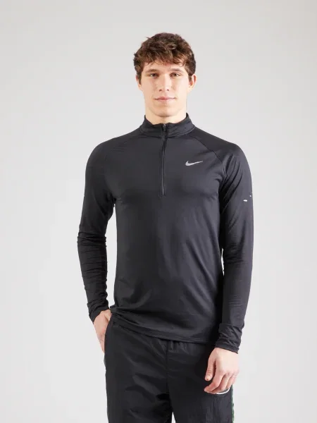 NIKE Tricou funcțional STRIDE negru alb