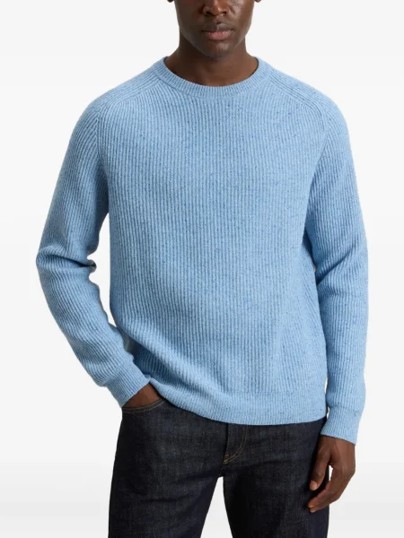 Pulover Woolrich cu decolteu rotund albastru