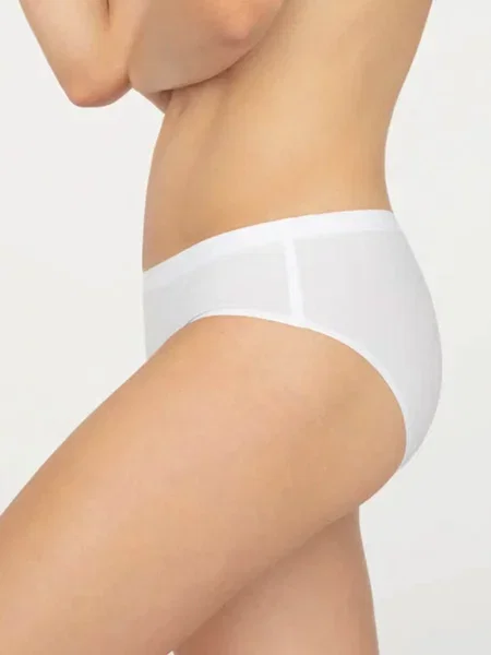 Бесшовные однотонные трусики FIGI_GATTA_BIKINI_QUEENIE білі
