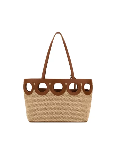 Shopperka Ferragamo skórzana brązowa