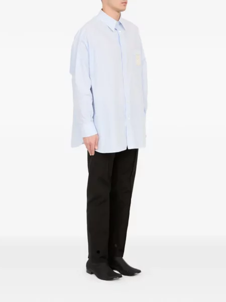 Ριγέ ριγέ πουκάμισο Mm6 Maison Margiela μπλε