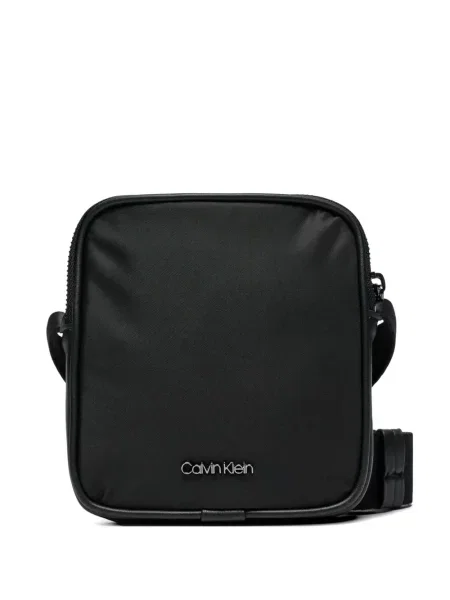 Geantă crossbody Calvin Klein cu autograf negru