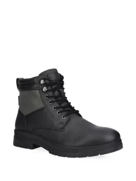 Botine Barbour cu șireturi din piele negru