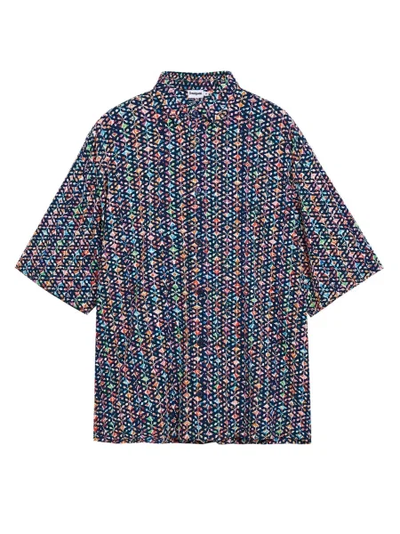 Desigual Cămașă / închis / verde / portocaliu albastru