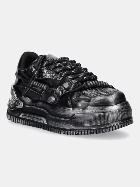 Superge Koi Footwear Metamorphosis Distressed Platoform črna