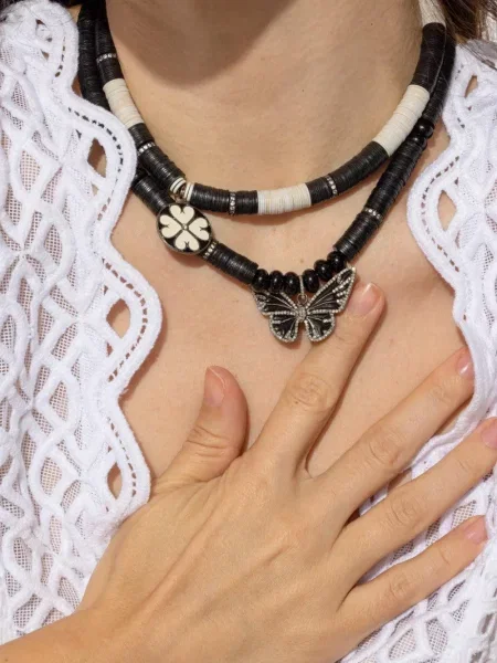 Colier Hijas De Puka cu mărgele negru