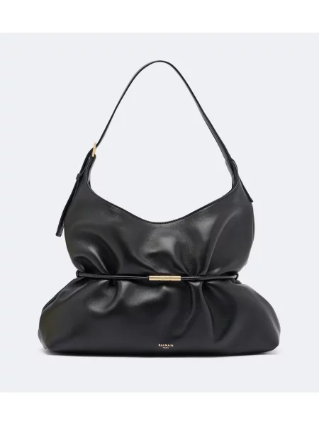 Geantă shopper Balmain din piele negru