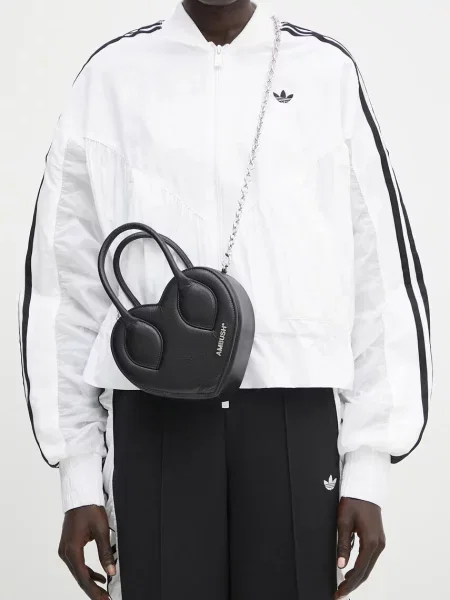 AMBUSH torebka skórzana Heart Top Handle Bag czarny