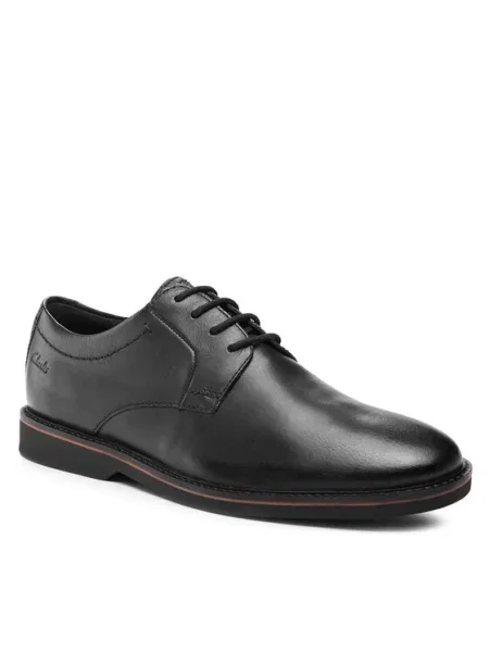Bőr félcipo Clarks fekete