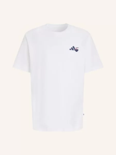 Adidas Tričko Ramen / tmavě červená / tmavě modrá bílá
