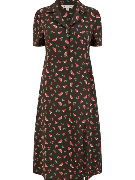 Yumi Rochie verde / roșu negru
