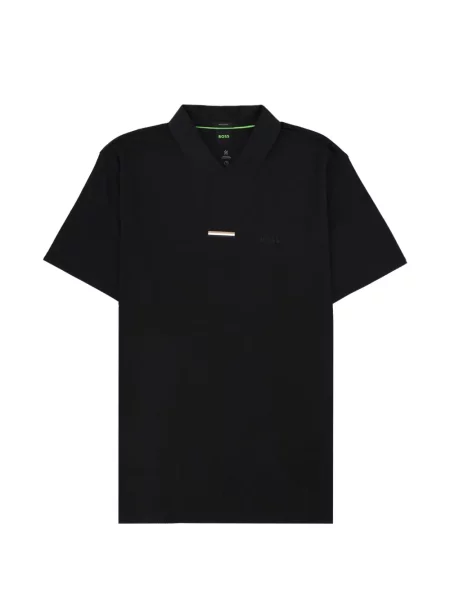 Scurt tricou polo Boss Green Hugo Boss cu imagine negru