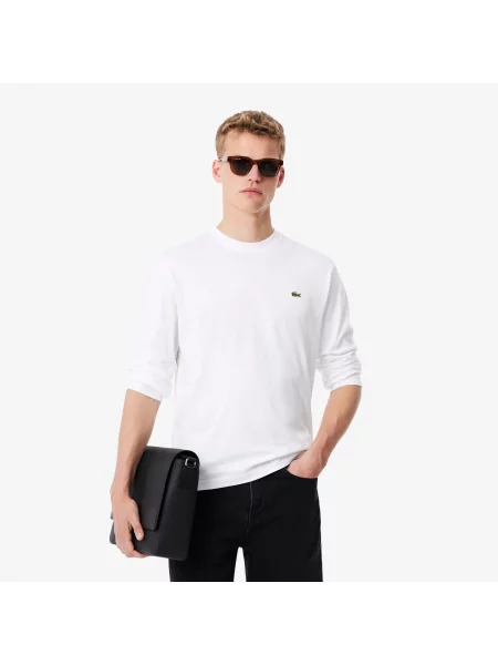 Lacoste Koszulka Z Długim Rękawem biała