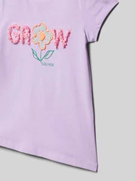 T-shirt o pudełkowym kroju a z czystej bawełny S.oliver Red Label