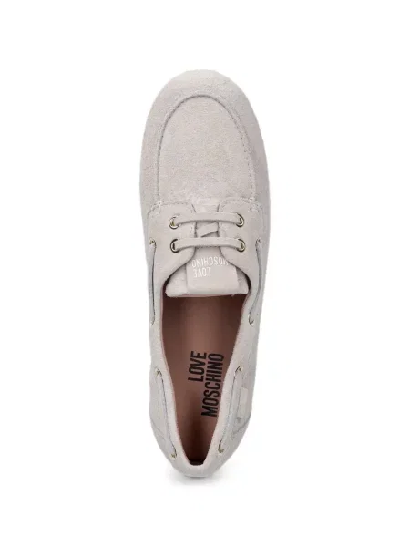 Pantofi Love Moschino din piele de căprioară gri