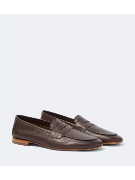 Pantofi loafer Frescobol Carioca din piele maro
