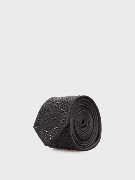 Хустка Karl Lagerfeld з автографом чорна