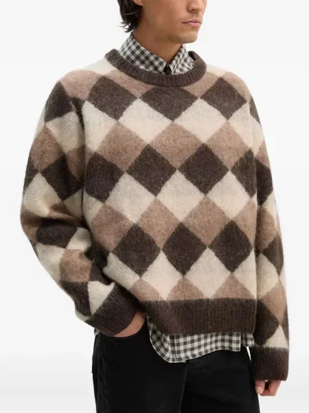 Pulover Won Hundred cu model argyle maro