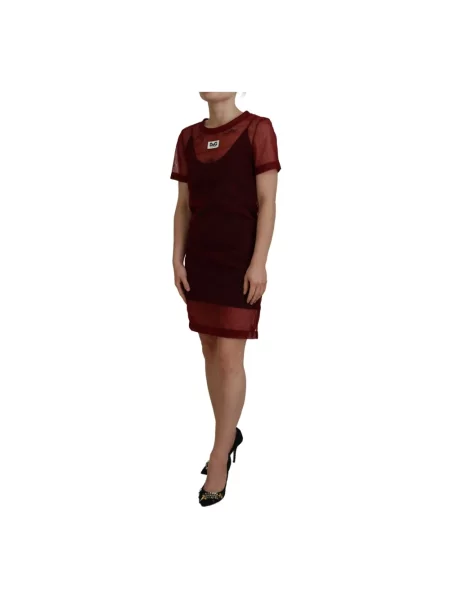 Sukienka koszulowa Dolce And Gabbana brązowa