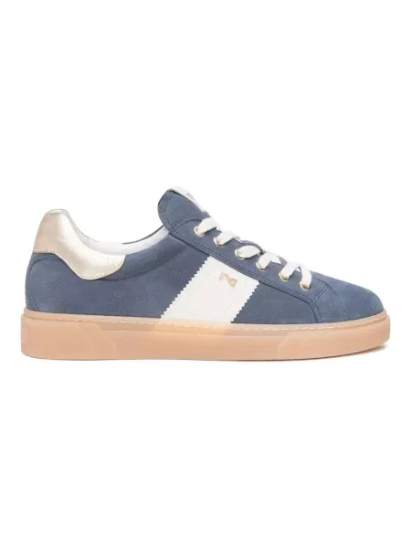 Welurowe sneakersy Nerogiardini niebieskie