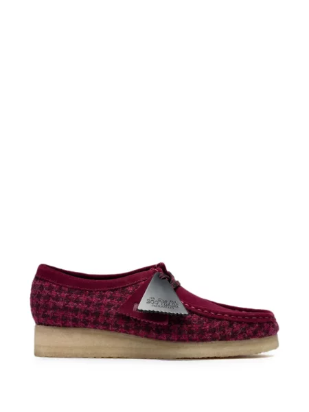 Pantofi derby Clarks Originals din tweed violet